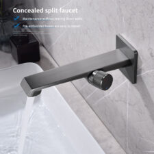 Concealed wall basin, hot and cold washbasin, embedded water outlet, bathroom, bathroom gun, gray faucet, AM2312