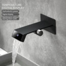 brass concealed digital display basin faucet in wall hotel household wall out washbasin faucet mp2004