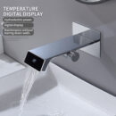 brass concealed digital display basin faucet in wall hotel household wall out washbasin faucet mp2004
