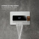 brass concealed digital display basin faucet in wall hotel household wall out washbasin faucet mp2004