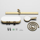 brass bathroom simple shower set with shelf can be raised and lowered hot and cold rain shower faucet zy2502