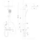 milky white copper piano button shower set bathroom multi function digital display constant temperature outlet shower lm2523
