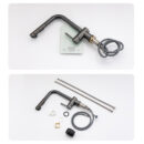 kitchen pull out faucet stainless steel hot and cold sink sink sink household faucet cf2402