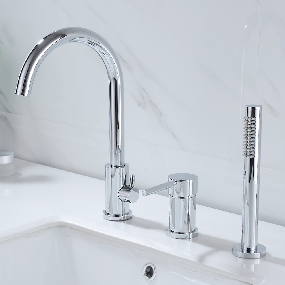Chrome 3-piece set with handheld
