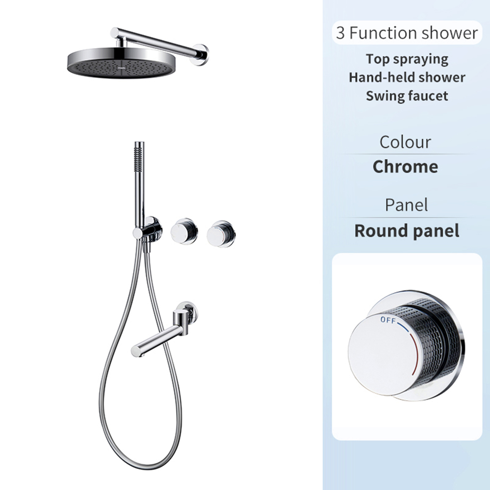 Chrome round three functions (lower water outlet)