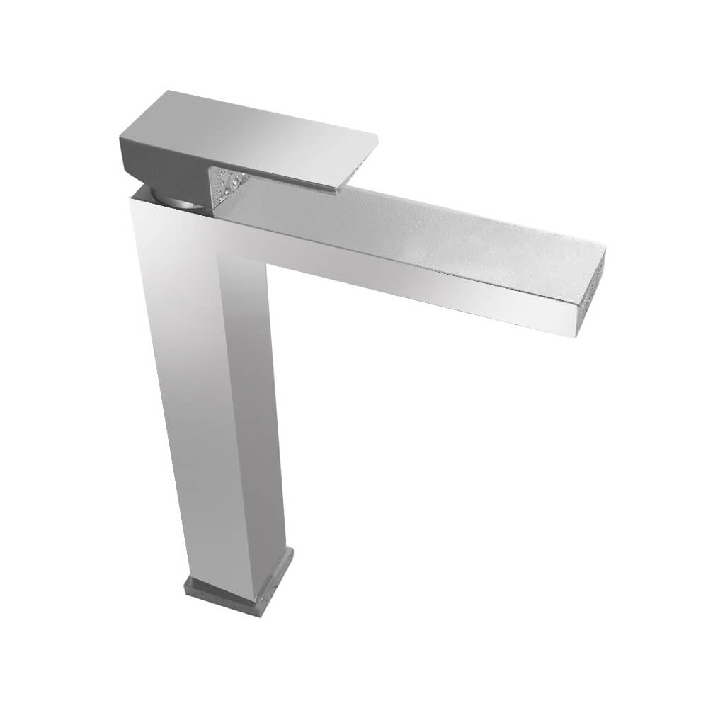 Chrome high basin faucet