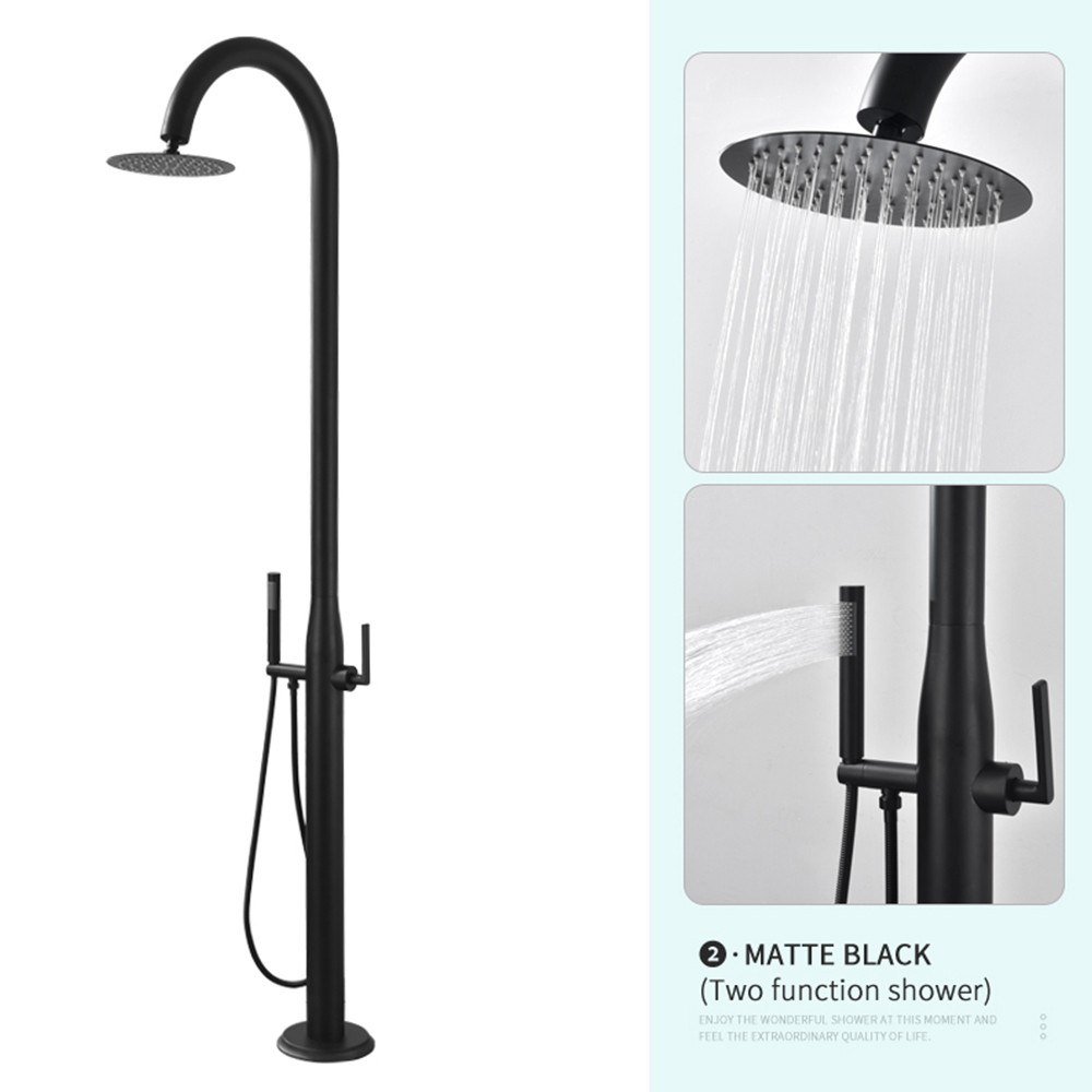 Black thick tube 10 inch top spray