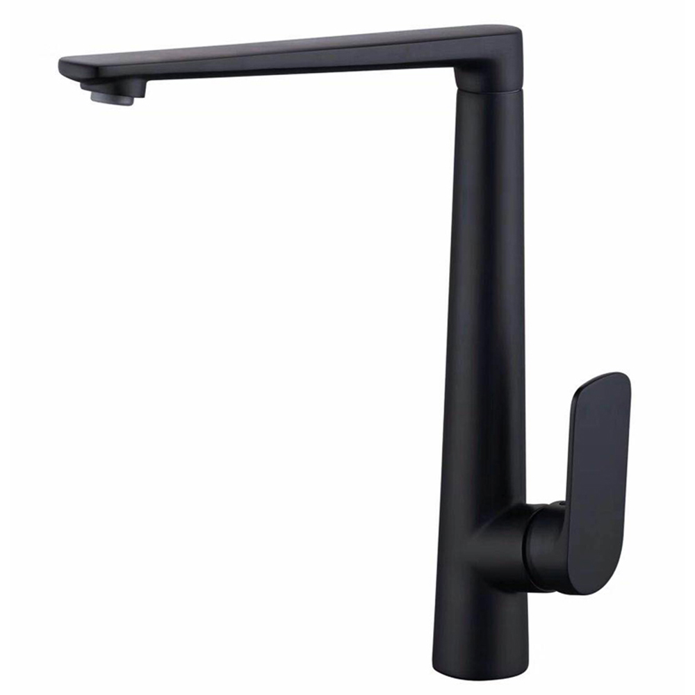 Black kitchen faucet + hot and cold water inlet pipe