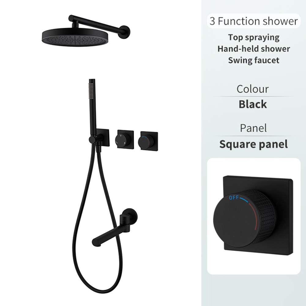 Black square three functions (lower water outlet)