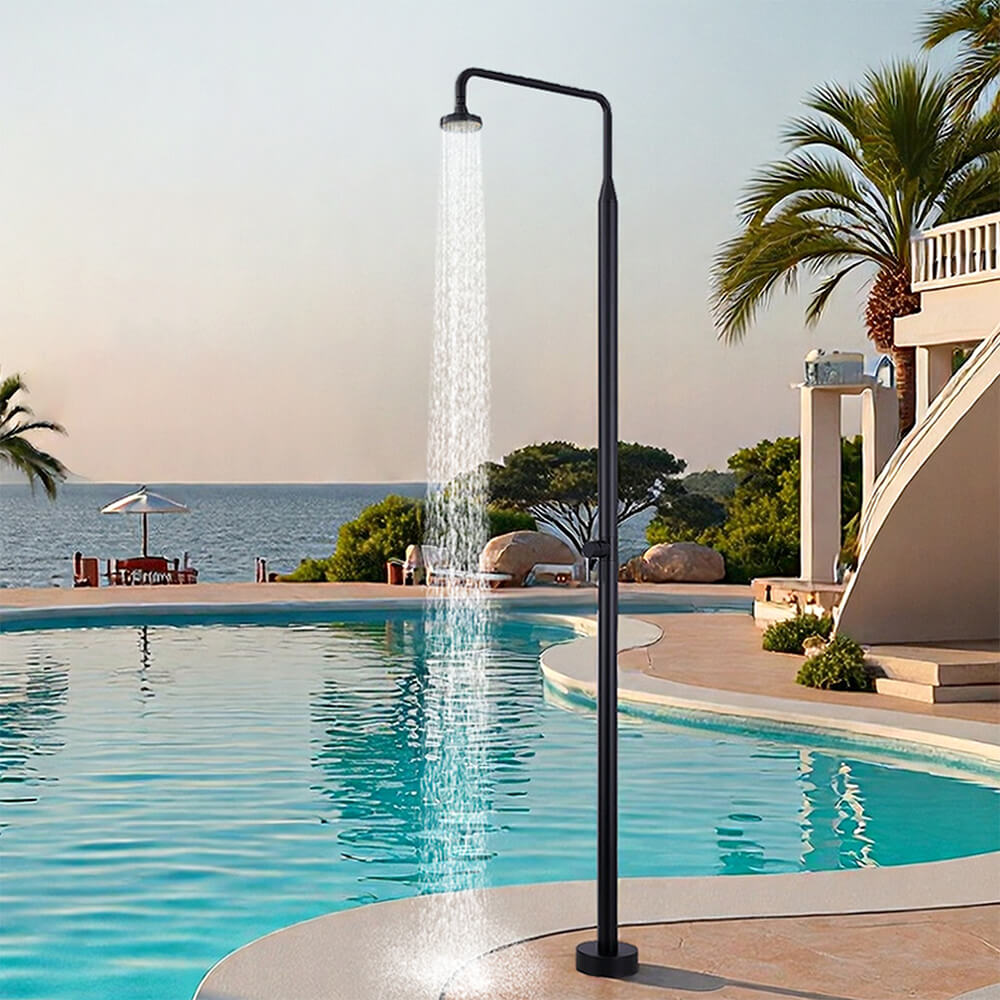 Outdoor stainless steel shower set villa courtyard bathing area multifunctional hot and cold shower column HW2601B