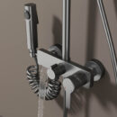 brass simple multifunctional hot and cold shower set bathroom rain shower lm2602