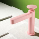 bathroom basin faucet pink wash basin bathroom household cream wind washbasin faucet hot and cold mp2610