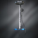 brass bathroom surface mounted table shower set multifunctional cold tropical lifting rain shower set lm2606