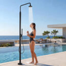 outdoor stainless steel shower set villa courtyard bathing area multifunctional hot and cold shower column hw2601b