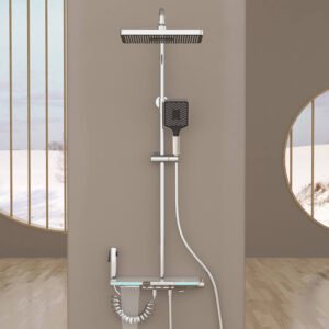 brass bathroom shower rain surface mounted shower shower with top spray shower set lm2605