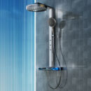 brass bathroom surface mounted table shower set multifunctional cold tropical lifting rain shower set lm2606