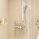 simple style roofless shower set hotel engineering shower faucet with spray gun bath set lm2609