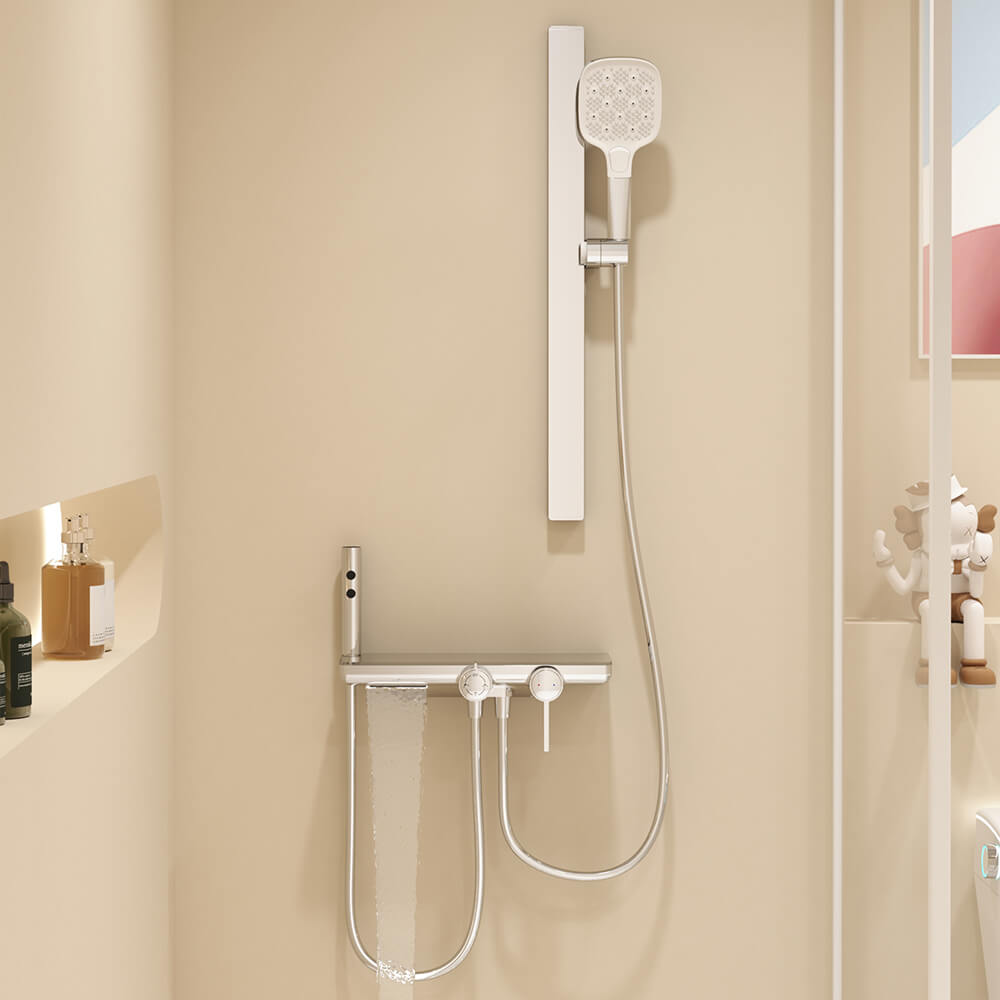 Simple style roofless shower set hotel engineering shower faucet with spray gun bath set LM2609