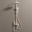 brass simple multifunctional hot and cold shower set with storage platform bathroom rain shower lm2603