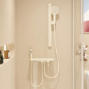 simple style roofless shower set hotel engineering shower faucet with spray gun bath set lm2609