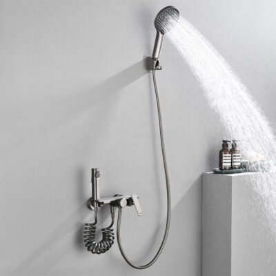 brass household bathroom hot and cold storage table can be raised and lowered multifunctional rain shower sprinkler set lm2604