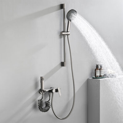 brass household bathroom hot and cold storage table can be raised and lowered multifunctional rain shower sprinkler set lm2604