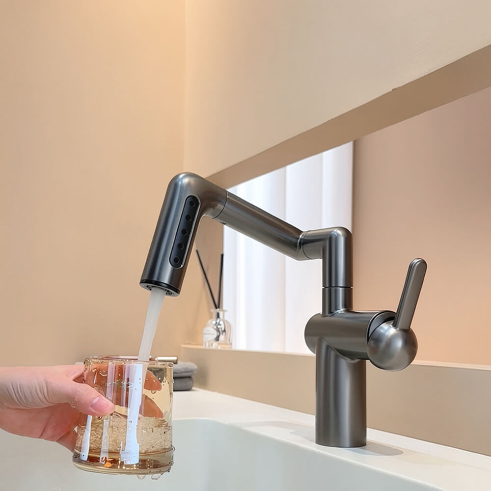 Universal faucet rotatable splash-proof bubbler nozzle washbasin gun gray single-hole bathroom faucet MP2605